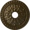 Ekena Millwork Warsaw Ceiling Medallion (Fits Canopies up to 3 1/2"), Hnd-Painted Brass, 18"OD x 3 1/2"ID x 1 3/8"P CM18WABRS - alternate 1